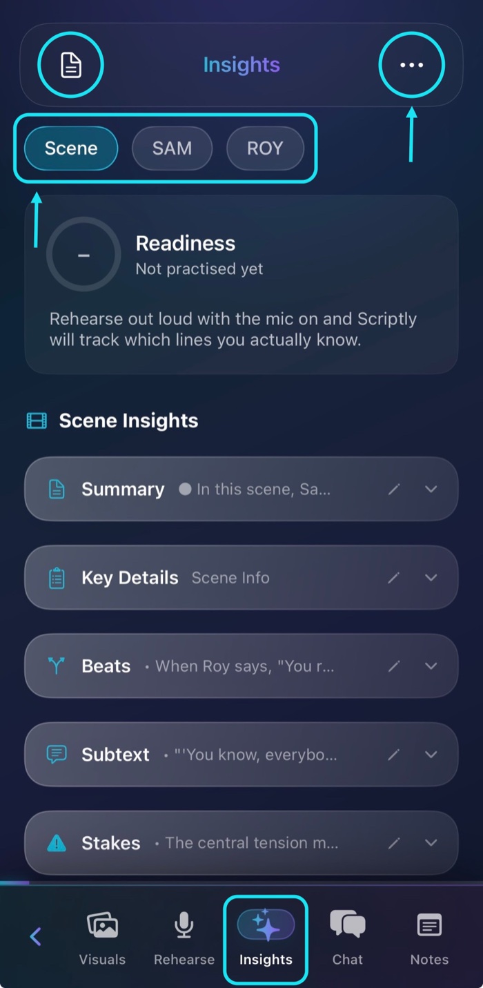 Insights tab screenshot